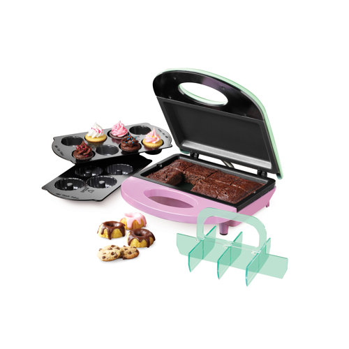 Nostalgia Electrics Nostalgia 4In1 Bakery Bites Express, Makes Mini Brownies, Cupcakes, round